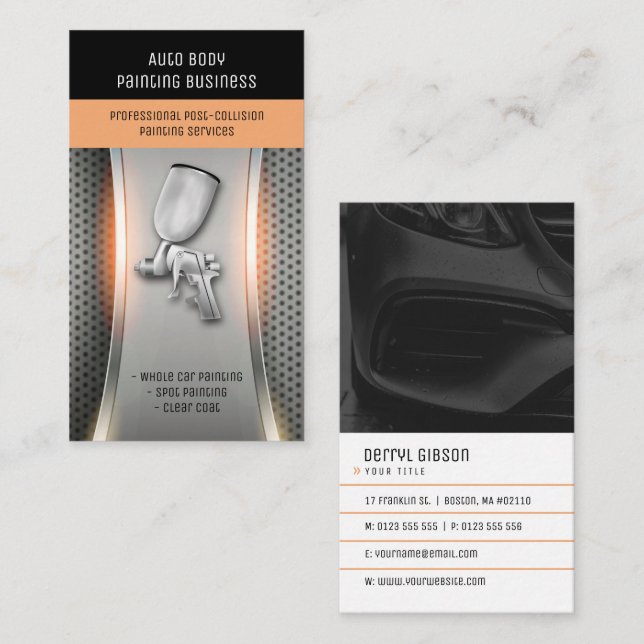 Auto Body Painting | Modern Business Card (Front/Back)