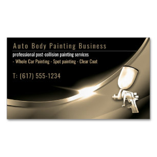 Auto Body Painting   Modern Professional Magnetic Business Card