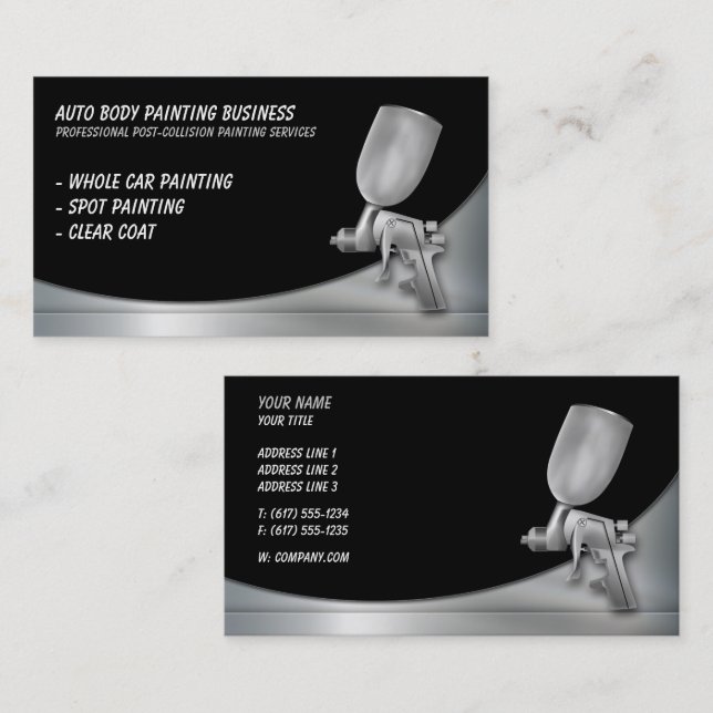 Auto Body Painting | Professional Business Card (Front/Back)
