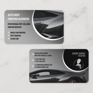 Auto Body Painting   Professional Modern Business Card