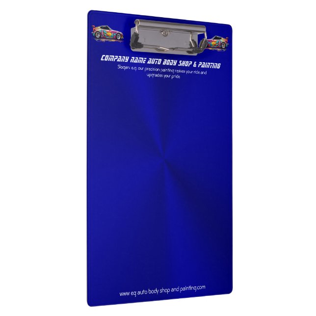 Auto body shop and precision painting clipboard (Right)