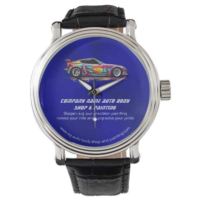 Auto body shop and precision painting watch (Front)