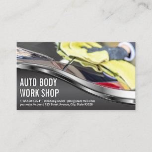 Auto Body Shop Car Cleaning Tail Light Business Card