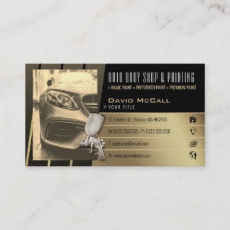 Auto Body Shop & Painting | Paint Sprayer Business Card