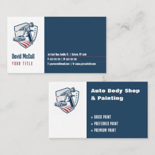 Auto Body Shop & Painting   Paint Sprayer Business Card