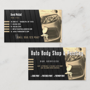 Auto Body Shop & Painting Paint Sprayer Business Card