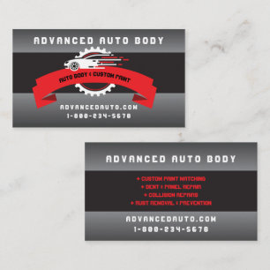 Auto Body Work Custom Car Paint Detailing Collison Business Card