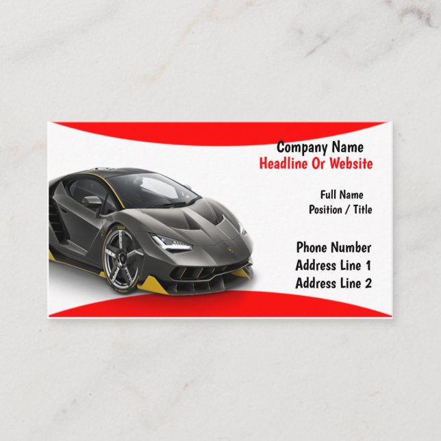 Auto Business Card 102 (Front)