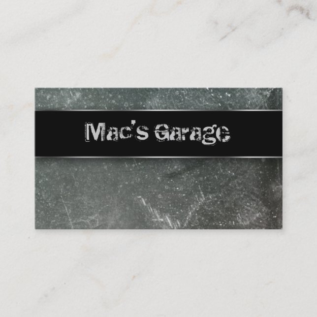 Auto Business Card Construction Contractor Metal 2 (Front)