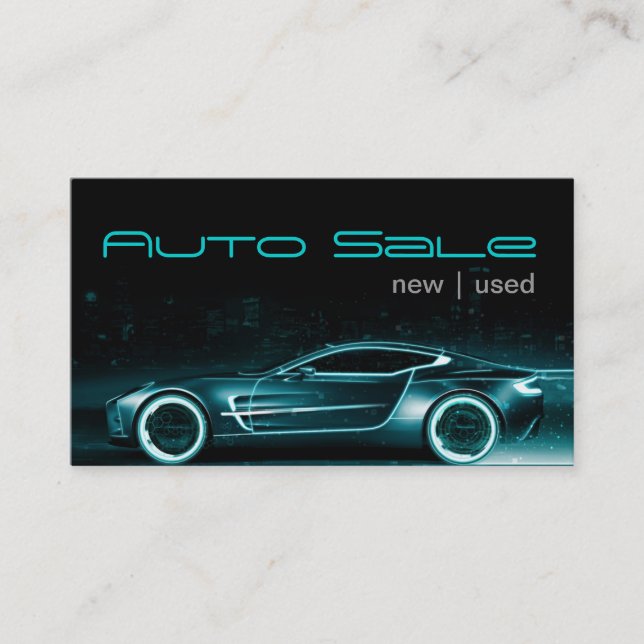 Auto Car Dealer Body Shop Business Card (Front)