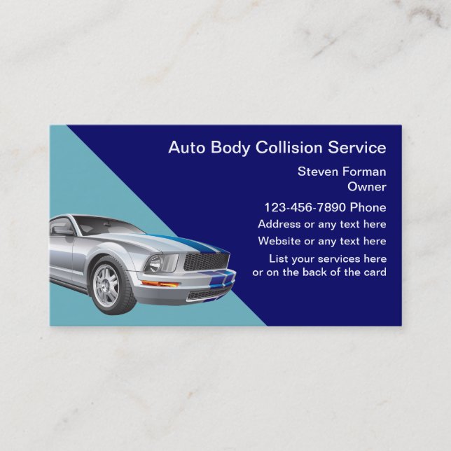 Auto Collision Business Cards (Front)