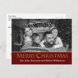 Auto Converted Photo to Black & White Christmas Postcard