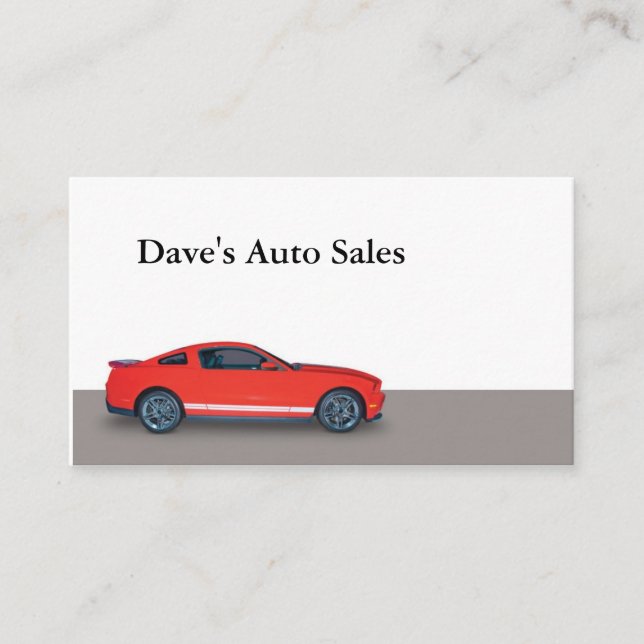 Auto Dealer Business Card (Front)