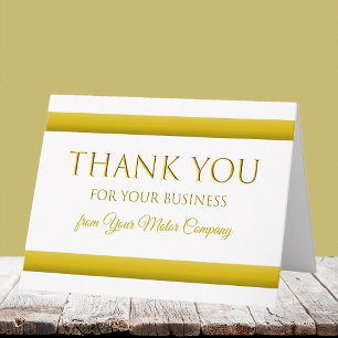 Auto Dealer Professional Car Sales Thank You  Note Card
