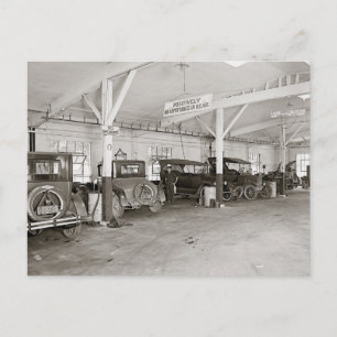 Auto Dealer Repair Shop, 1926 Postcard