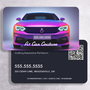🔝 Auto Detailer Custom QR Business Card