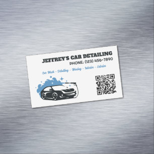 Auto Detailer Custom QR Magnetic Business Card