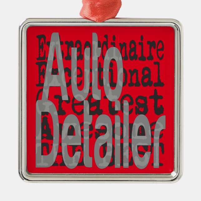 Auto Detailer Extraordinaire Metal Tree Decoration (Front)