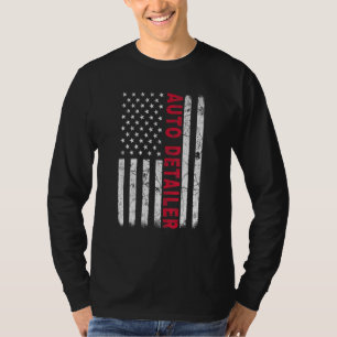 Auto Detailer Us Flag Car Detailer Auto Detailing T-Shirt