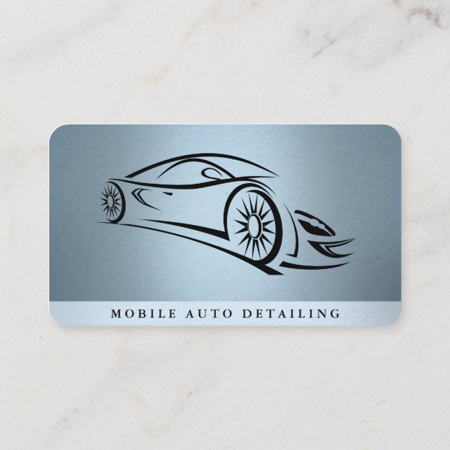 Auto Detailing, Auto Repair Logo Business Card (Back)