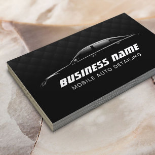 Auto Detailing Automotive Luxury Black Car Business Card