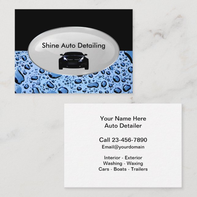 Auto Detailing Business Card (Front/Back)