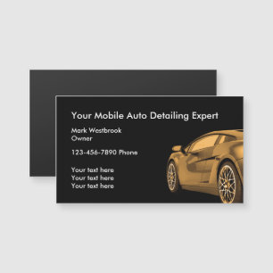 Auto Detailing Business Card Magnets Template
