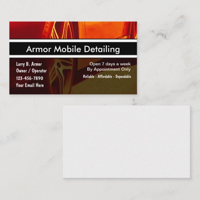 Auto Detailing Business Cards (Front/Back)