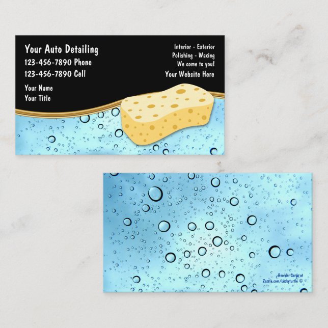 Auto Detailing Business Cards (Front/Back)