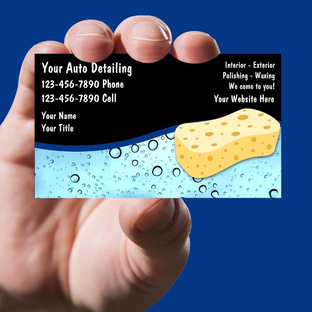 Auto Detailing Business Cards (Creator Uploaded)