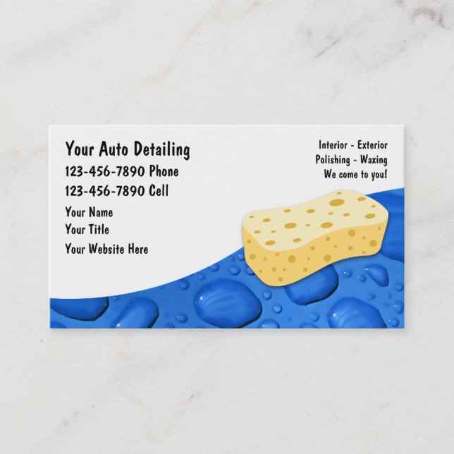Auto Detailing Business Cards (Front)