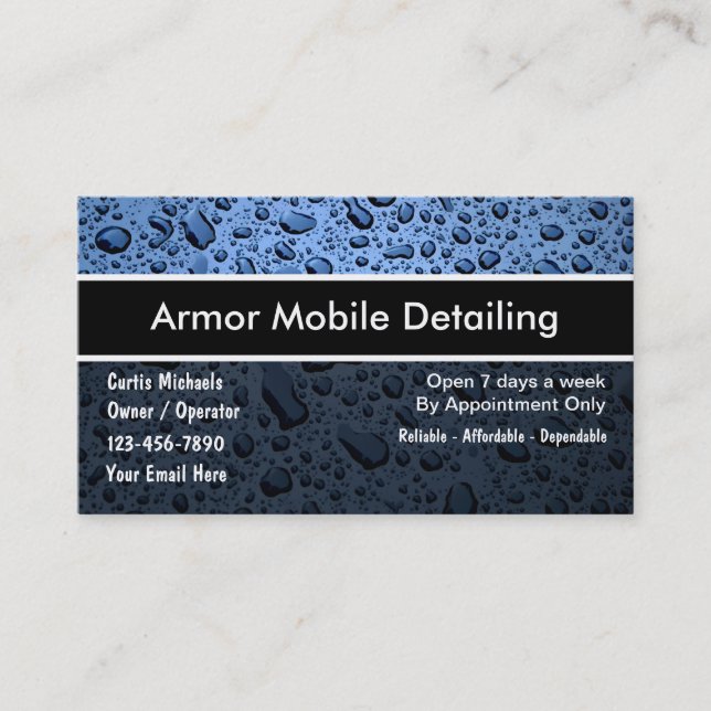 Auto Detailing Businesscards Business Card (Front)