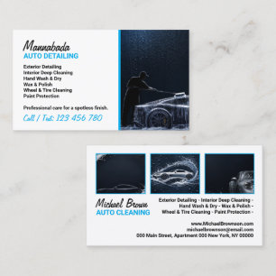Auto Detailing Car Cleaning Service Business Card