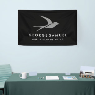 Auto Detailing   Car Repair Shop Flying Bird Logo Banner