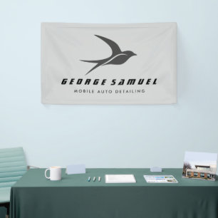 Auto Detailing   Car Repair Shop Flying Bird Logo Banner