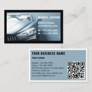 Auto Detailing Car Wash Automotive Modern Business Card