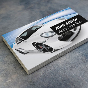 Auto Detailing Car Wash Modern Business Card