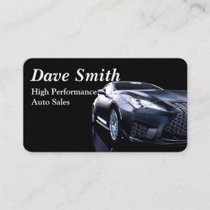 Auto Detailing Car Wash Stylish Dark Business Card
