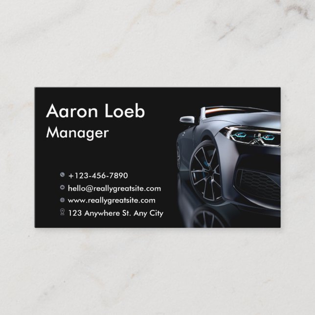 Auto Detailing Cleaning Auto Repair Business Card (Front)