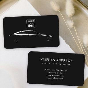 Auto Detailing Cleaning Auto Repair Business Logo Card