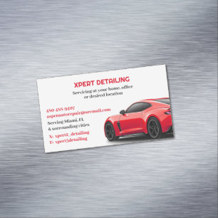 Auto Detailing Magnetic Business Card