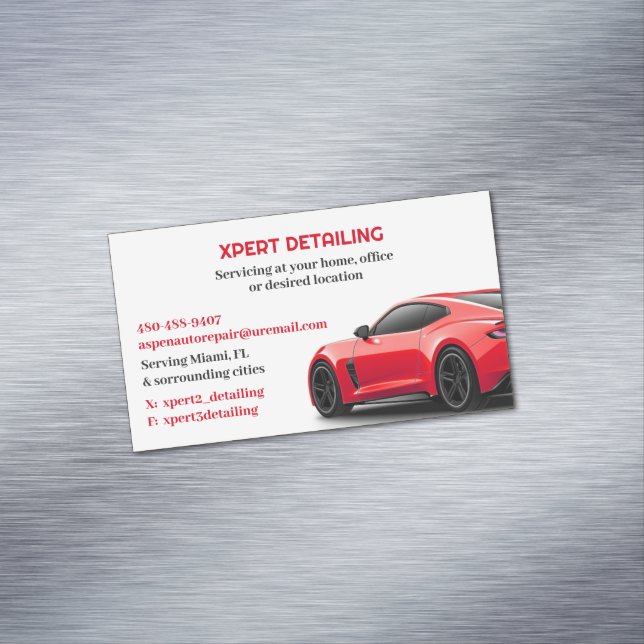 Auto Detailing Magnetic Business Card (In Situ)