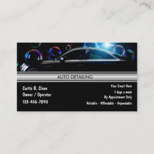 Auto Detailing Modern Business Cards