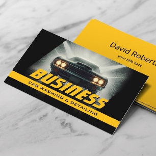 Auto Detailing Muscle Car Professional Car Wash  Business Card