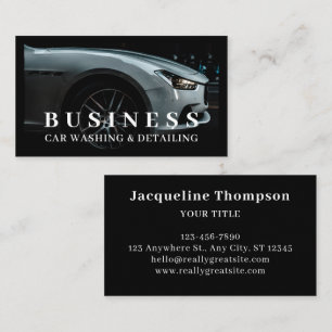 Auto Detailing Professional Car Wash Cleaning  Business Card