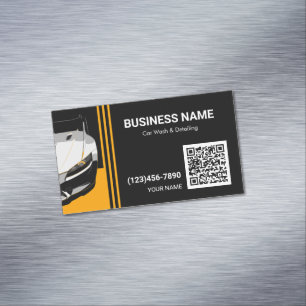 Auto Detailing Professional Car Wash Magnetic Business Card