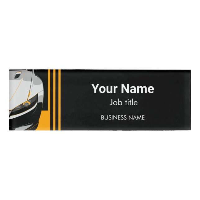 Auto Detailing Professional Car Wash Name Tag (Front)