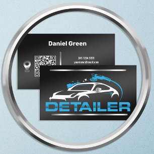 Auto Detailing QR Google Maps Business Card