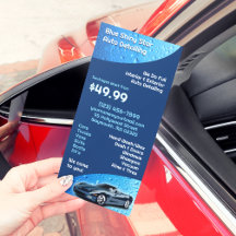 Auto Detailing Rack Card Template