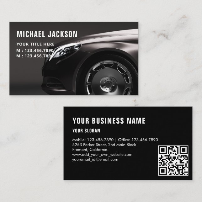 Auto Detailing / Repair Business Card (Front/Back)
